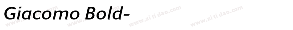 Giacomo Bold字体转换